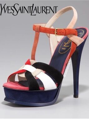 AUTHENTIC YSL TRIBUTE PLATFORM HEELS